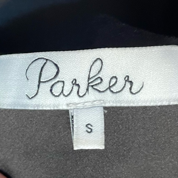 Parker Phillip Halter Fit & Flare Black Mini Dress Size S - Picture 3 of 5